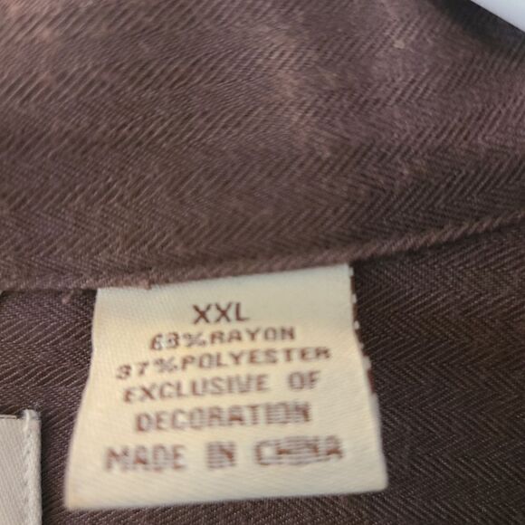 Cubavera brown button down - Picture 4 of 5